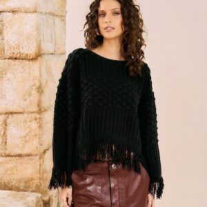 Blusa Tricot Com Franjas