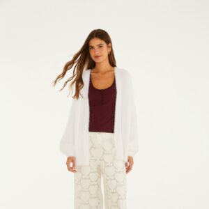 Cardigan Tricot Pelinho Sem bolso
