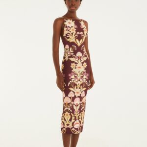 Vestido Midi Estampado Cogumelo Em Flor