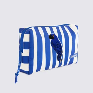 Necessaire Farm Ora Bolas M Arara Listrada Cor Branco
