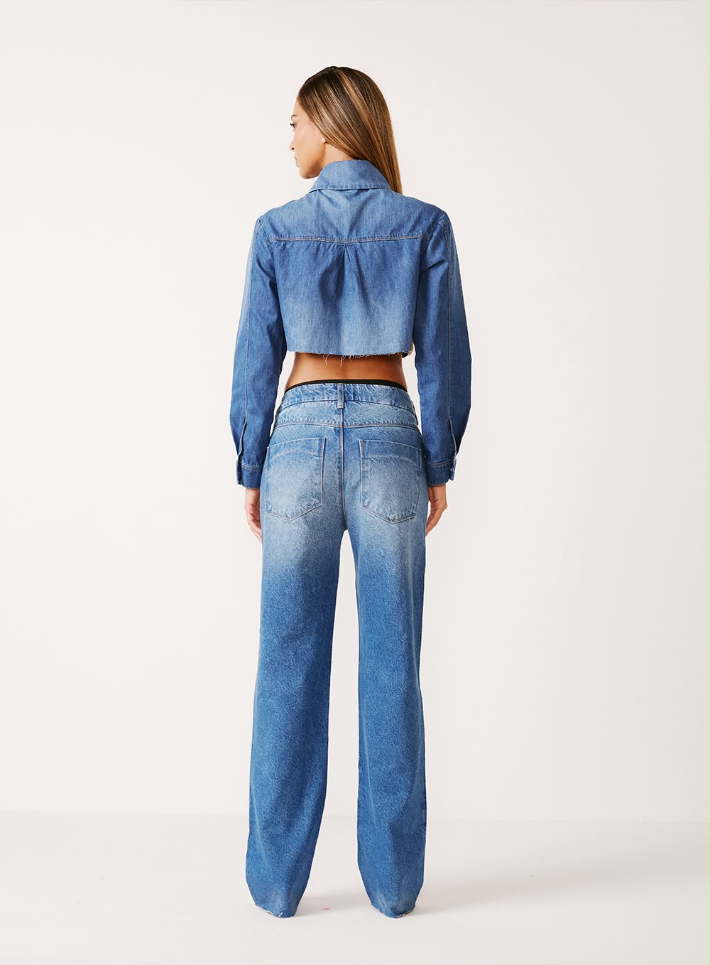 Calça Jeans Natália Reta Com Aplicação - Imagem 2