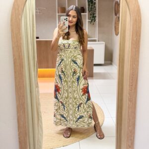VESTIDO CROPPED ARABESCO TROPICAL