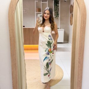 Vestido Cropped Alça Horta Tropical