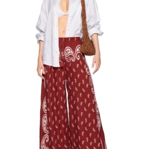 Calça Feminina Pantalona Bandana Jardim