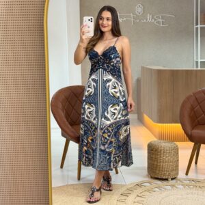 Vestido Mido Manga Riviera