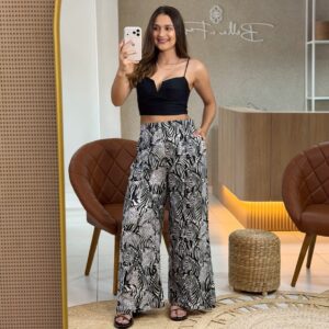 Calça Estampada Dança De Zebra