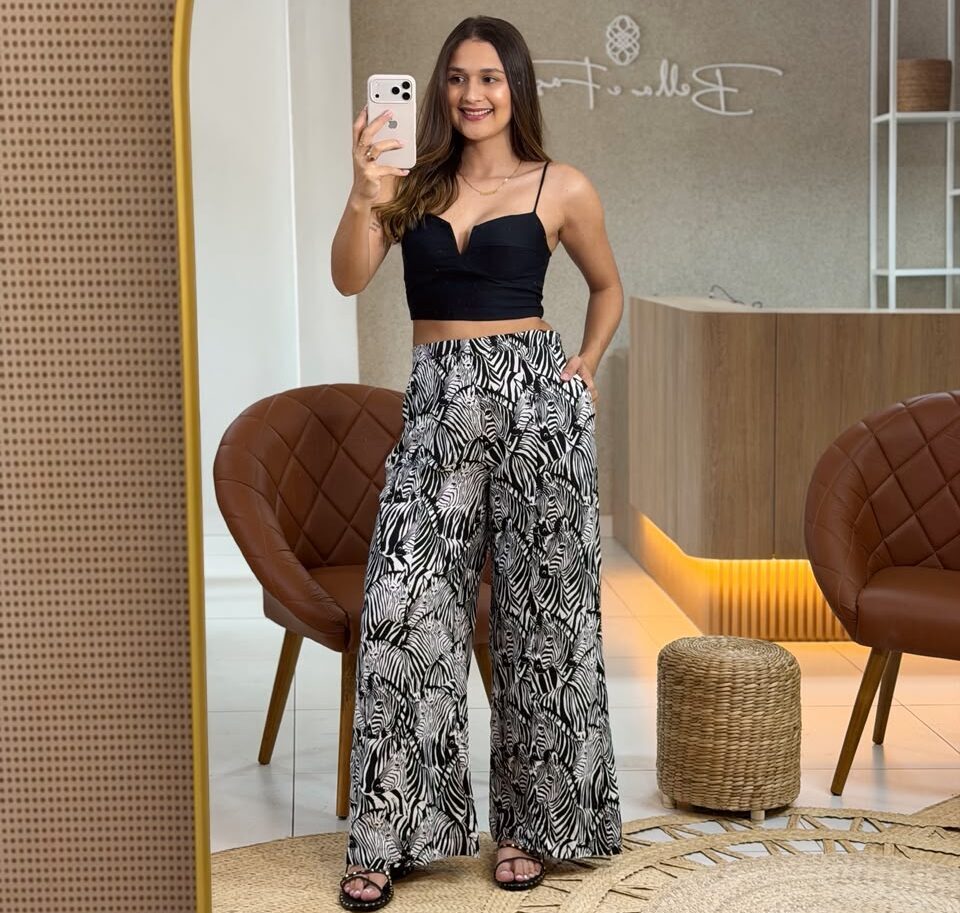 Calça Estampada Dança De Zebra