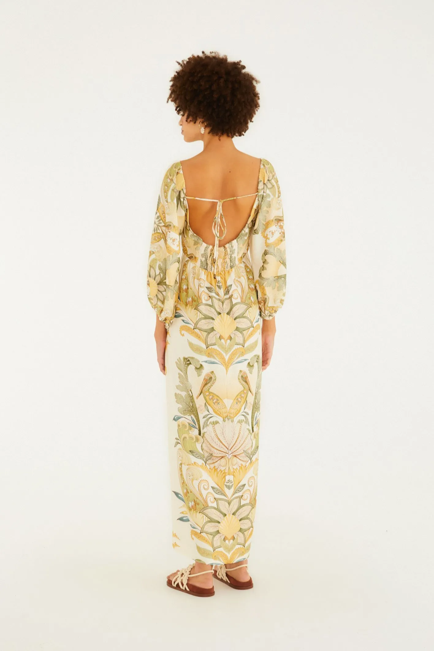 Vestido Cropped Estampado Jardim De Mar - Imagem 2