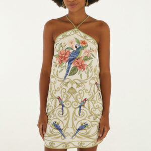 VESTIDO CURTO ARABESCO TROPICAL