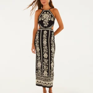 Vestido Midi Estampado Floral Delicado