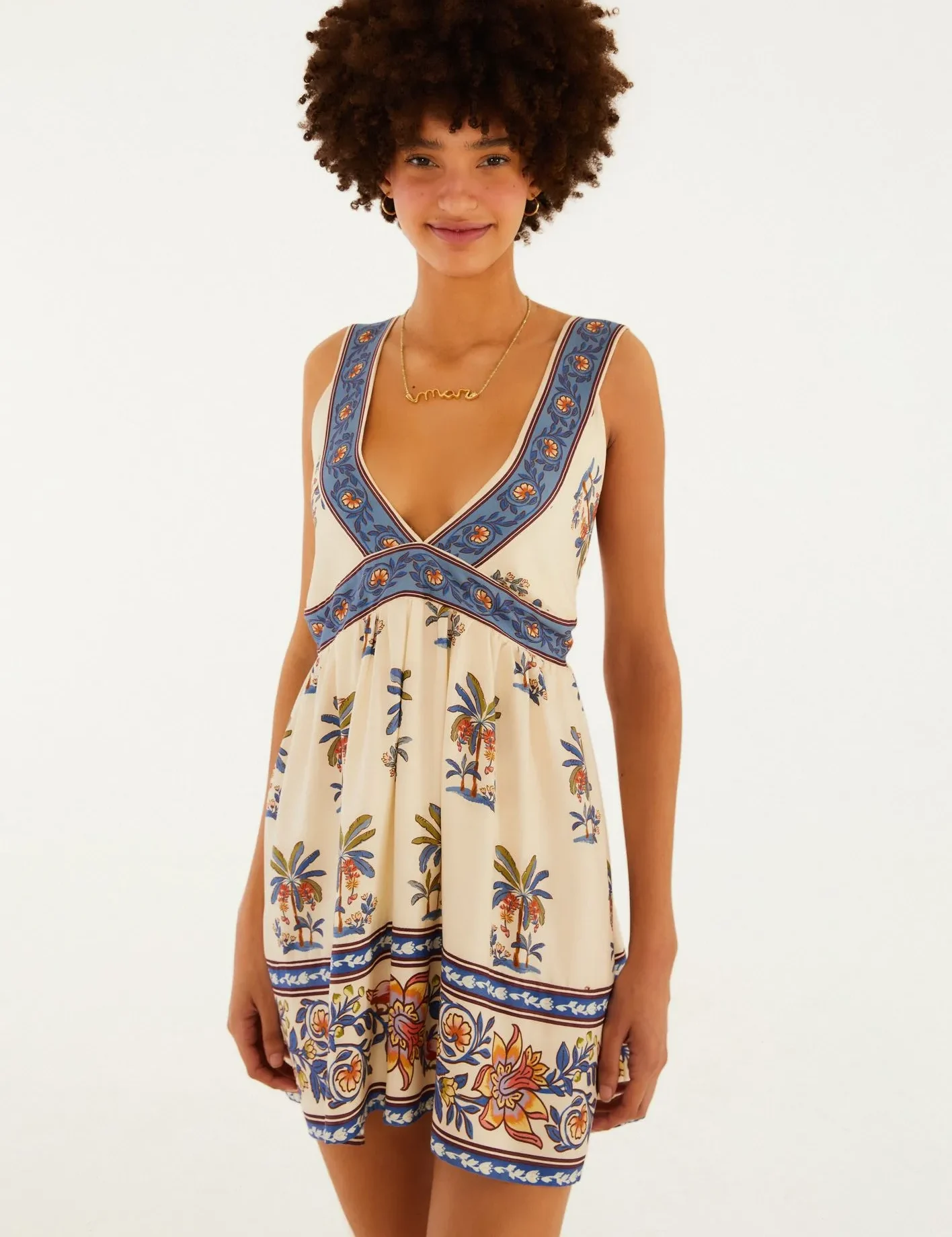 Vestido Curto Estampado Luna