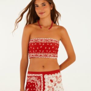 Top Reto Double Estampado Bandana Jardim