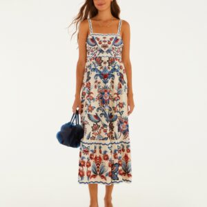 Vestido Midi Estampado Encanto Boho