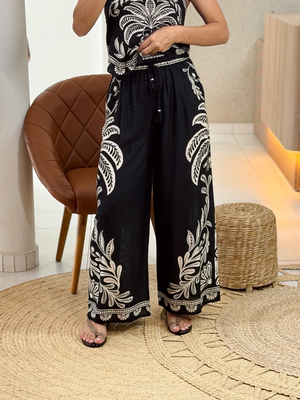 Calça Estampada Coqueiro Sereno - Imagem 3