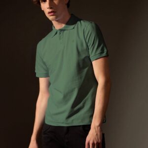 POLO ALGODÃO MALHA PIMA - VERDE OLIVA