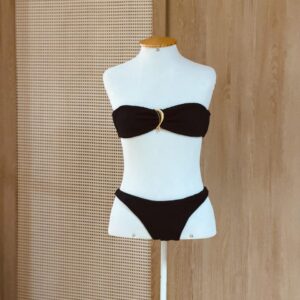 Biquini Bandeau Textura Peixe