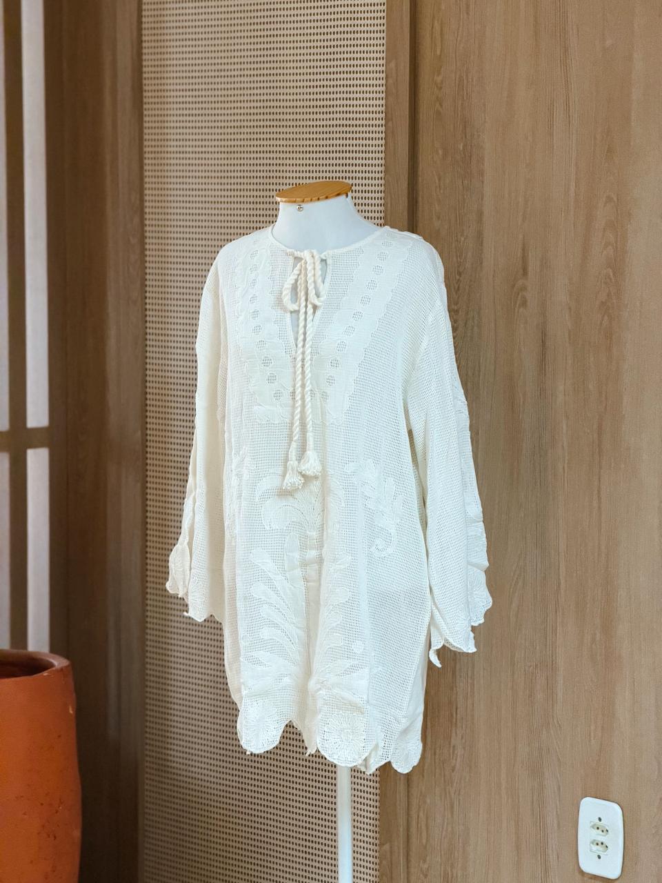 Caftan Tela Listra Tropical - Imagem 2
