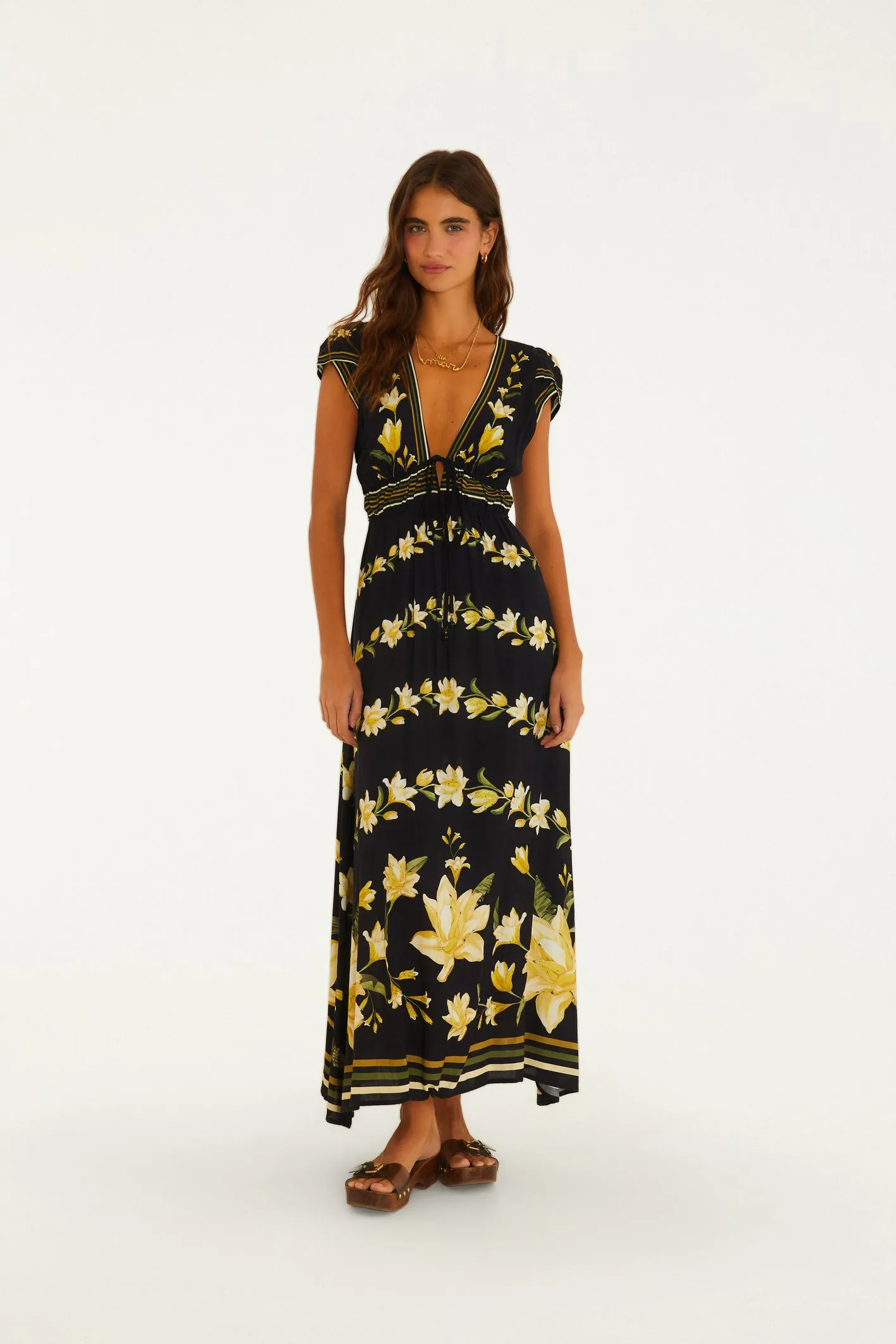 Vestido Midi Estampado Flor Nana