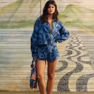 Short Jeans Laser Tuca Tropical