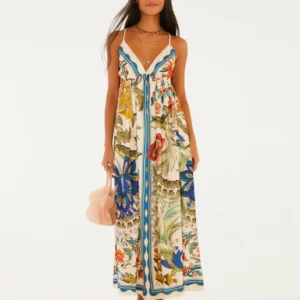 Vestido Longo Estampado Floral Maitê