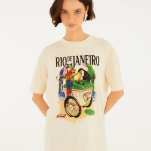 T-Shirt Media Pássaros Com Picolé