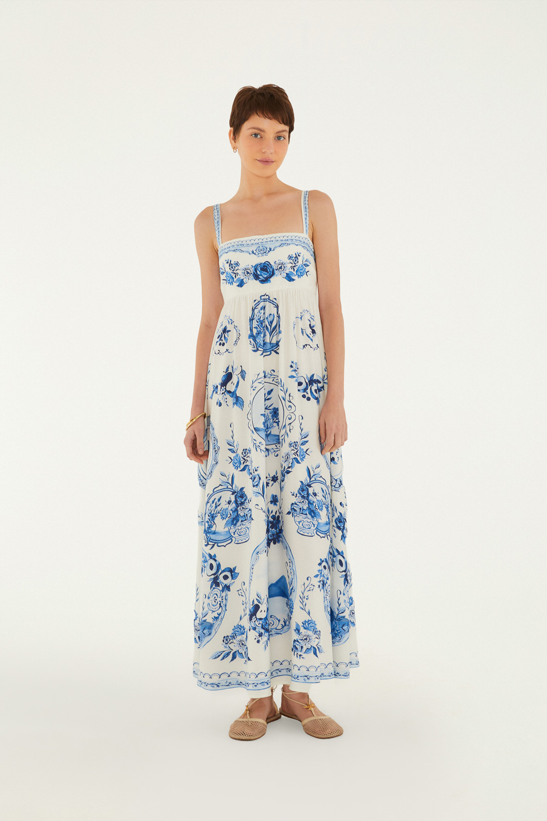 VESTIDO LONGO PORCELANA DE FLOR