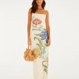 Vestido Alcinha Tule Estampado Floral Maitê