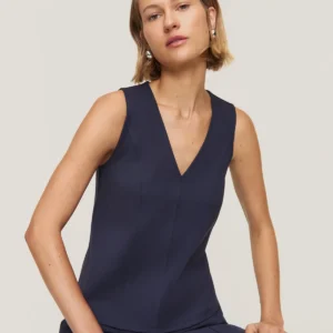 Blusa 360 Decote V Alfaiataria