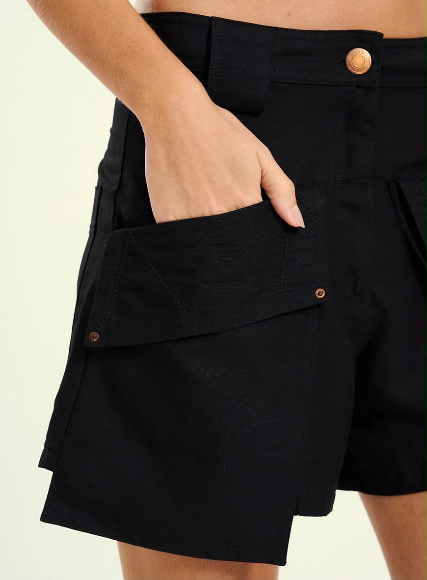 Short Feminino De Alfaiataria Linho - Imagem 2