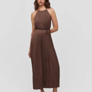 VESTIDO PLISSADO ACETINADO