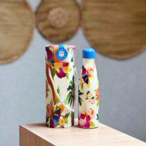 garrafa glub glub 500ml floral havaiano