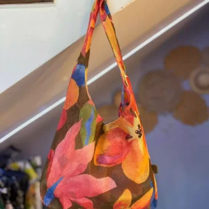 Bolsa Mesh Flor De Caramelo Marrom