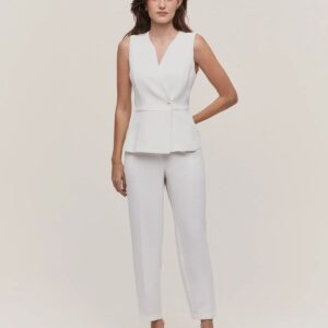 Calça Slim com Prega