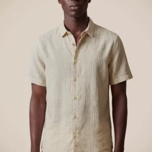 CAMISA MC LINHO LISTRA TRANCOSO