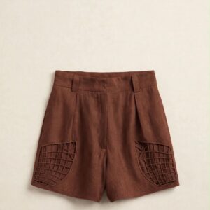 Short Alfaiataria Com Bolsos Feminino